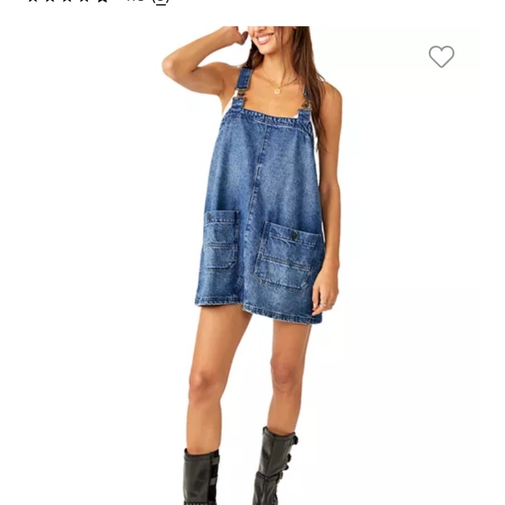 Free People Overall Smock Mini Dress